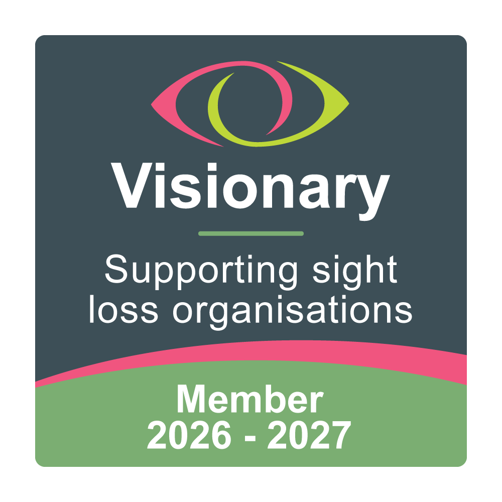 http://Square%20membership%20badge%20for%20Visionary,%20an%20organisation%20supporting%20sight%20loss%20organisations.%20The%20design%20features%20a%20stylised%20eye%20logo%20in%20pink%20and%20green%20above%20the%20word%20“Visionary”%20in%20large%20white%20text%20on%20a%20dark%20grey%20background.%20Below,%20white%20text%20reads%20“Supporting%20sight%20loss%20organisations”.%20A%20pink%20and%20green%20curved%20banner%20runs%20across%20the%20bottom%20with%20the%20text%20“Member%202026%20-%202027”.